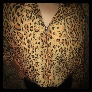 Vintage leopard boomer jacket